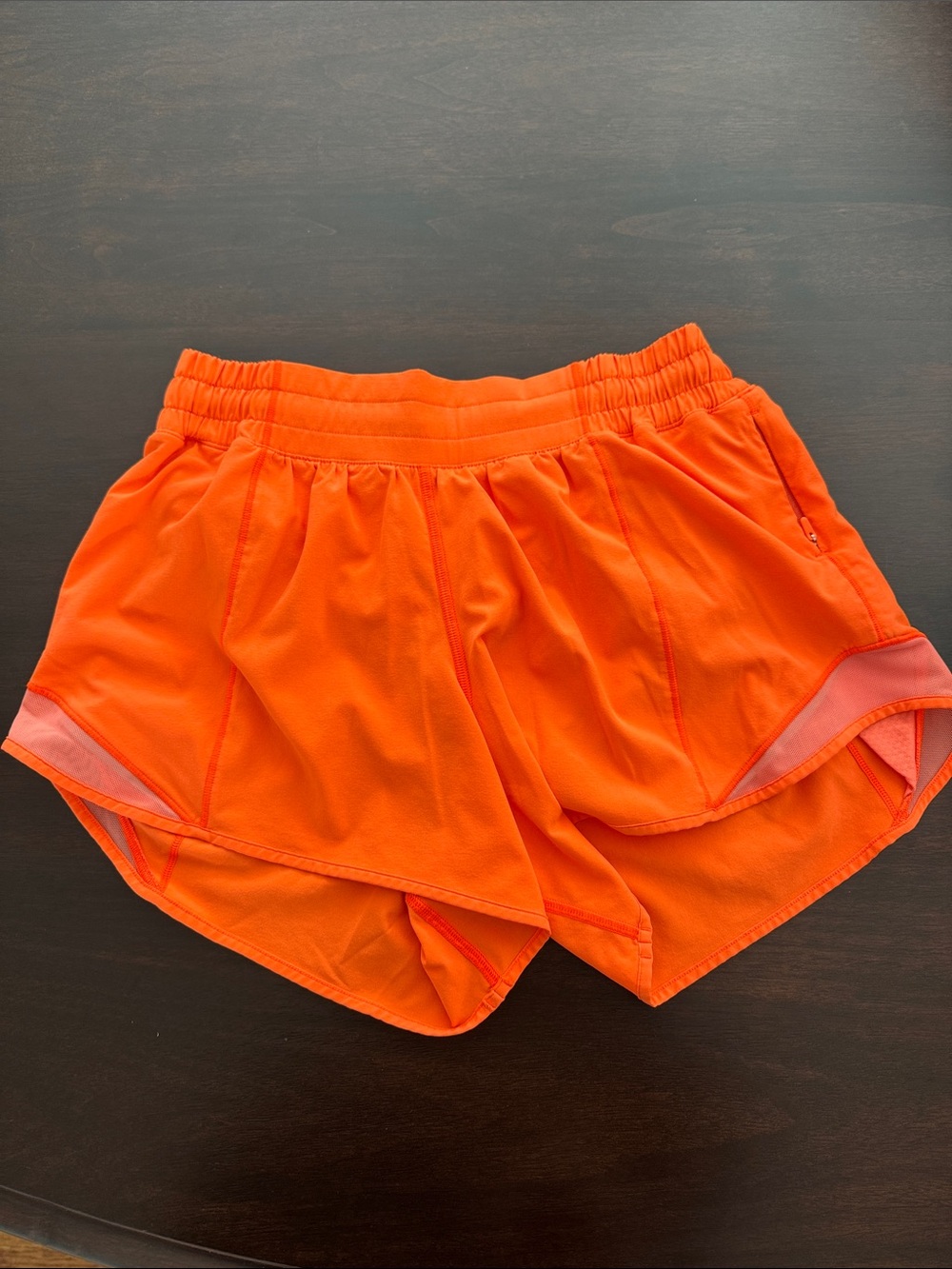 LULULEMON Neon Orange Hotty Hot 4" Short 6/S